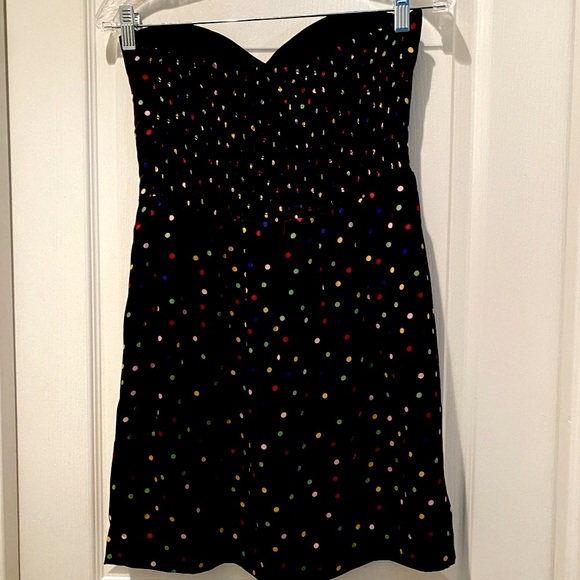 BCBGeneration Strapless Black & Rainbow Mini Dress - Picture 2 of 8